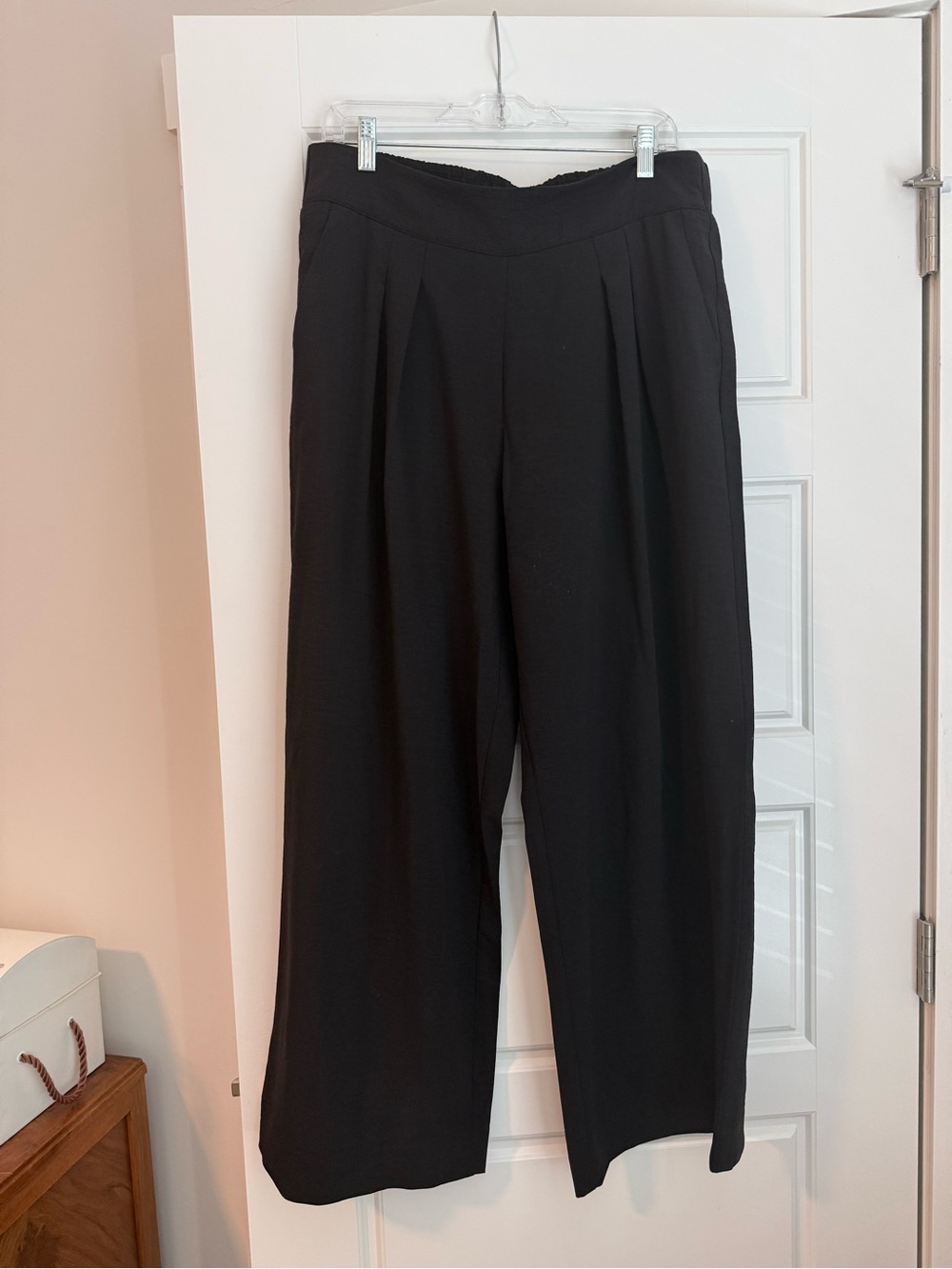 Nine West Black Elastic-waist pleated Pants
